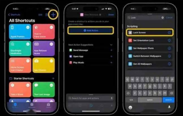 绛县苹果14锁屏维修店分享iPhone14升级iOS16.4后如何创建锁屏快捷方式 